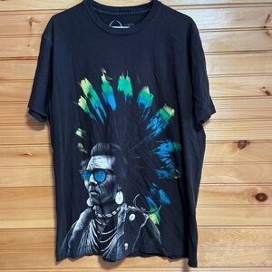 Black Native American Rook Graphic Men's Shirt